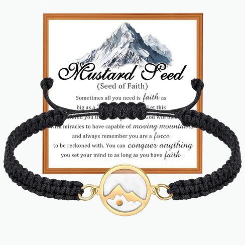 PARTNER Mustard Seed Jewelry Bracelets Baptism Gifts Mustard Seed Christian Gifts for Women Religious Faith Gifts for Christians in Saudi Arabia