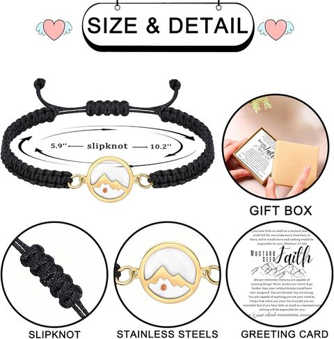 PARTNER Mustard Seed Jewelry Bracelets Baptism Gifts Mustard Seed Christian Gifts for Women Religious Faith Gifts for Christians in Saudi Arabia