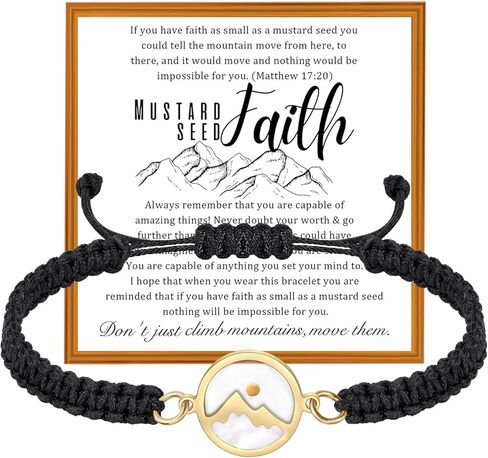 PARTNER Mustard Seed Jewelry Bracelets Baptism Gifts Mustard Seed Christian Gifts for Women Religious Faith Gifts for Christians in Saudi Arabia