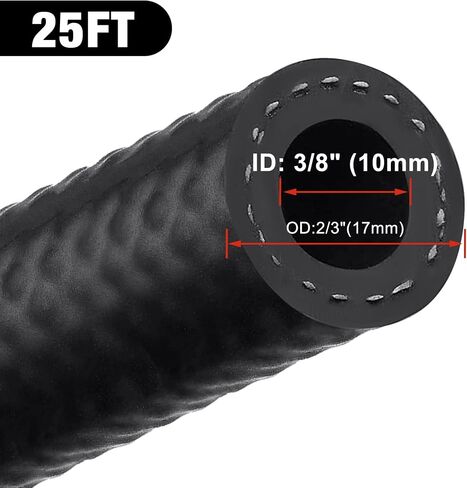 EVIL ENERGY 3/8 Fuel Hose Line Push Lock NBR Rubber SAE 30R7 25FT 300PSI in Saudi Arabia