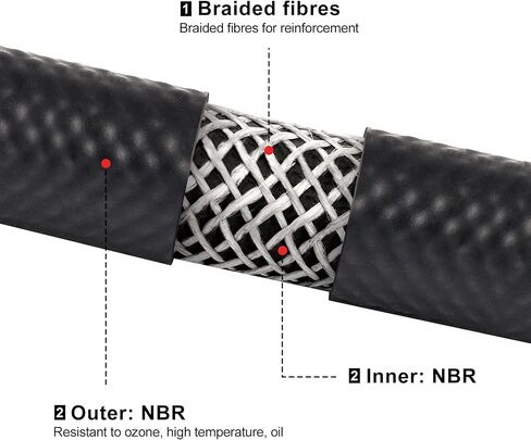 EVIL ENERGY 3/8 Fuel Hose Line Push Lock NBR Rubber SAE 30R7 25FT 300PSI in Saudi Arabia