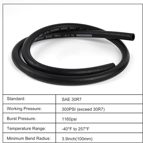EVIL ENERGY 3/8 Fuel Hose Line Push Lock NBR Rubber SAE 30R7 25FT 300PSI in Saudi Arabia