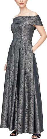 Alex Evenings Womens Formal Long Ballgown Mother of The Bride Dress with Pockets in Saudi Arabia