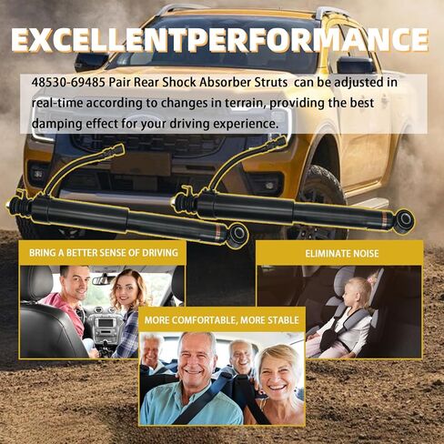 48530-69485 زوج من دعامات امتصاص الصدمات الخلفية تناسب لكزس GX470 2003-2009، وتويوتا لاند كروزر برادو 120 2002-2009، بديل لـ 48530-69485،48530-69185،48530-60071 in Kuwait