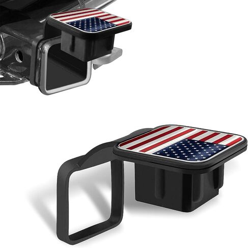 1 PC Car 2" Receiver Tube Trailer Hitch Cap, 3.05" x 3.15" ABS Rubber Integrated Molding Replacement Hitch Protector Plug Cover, Retrofit Accessory, Suitable for Cars, Trucks (Black) in Saudi Arabia