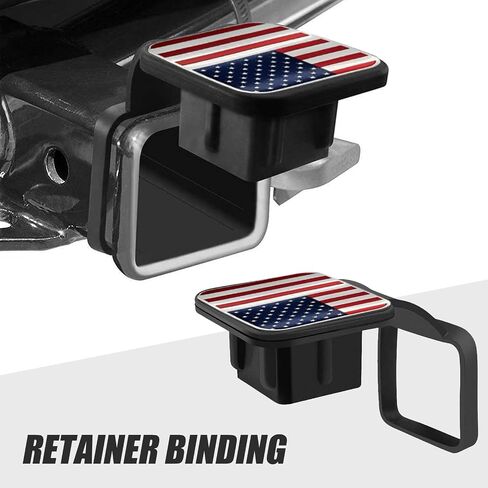1 PC Car 2" Receiver Tube Trailer Hitch Cap, 3.05" x 3.15" ABS Rubber Integrated Molding Replacement Hitch Protector Plug Cover, Retrofit Accessory, Suitable for Cars, Trucks (Black) in Saudi Arabia