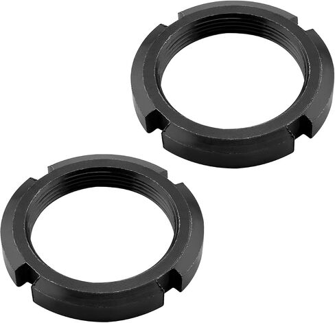 MroMax M30x10mm Retaining Slotted Round Nuts,Carbon Steel 4-Slot Spanner Nut for Roller Bearing Pump Valve Black 2Pcs in Saudi Arabia