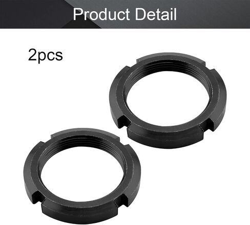 MroMax M30x10mm Retaining Slotted Round Nuts,Carbon Steel 4-Slot Spanner Nut for Roller Bearing Pump Valve Black 2Pcs in Saudi Arabia
