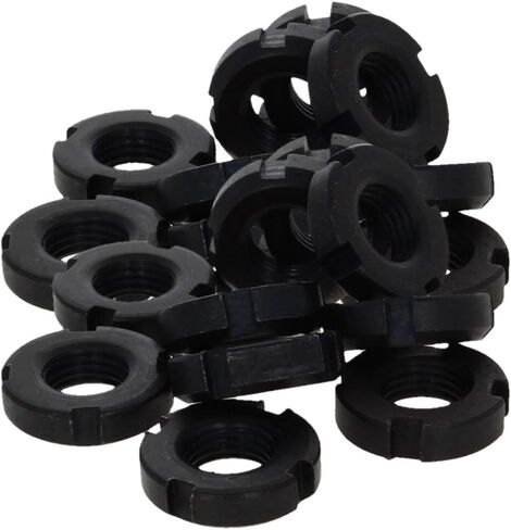 MroMax M30x10mm Retaining Slotted Round Nuts,Carbon Steel 4-Slot Spanner Nut for Roller Bearing Pump Valve Black 2Pcs in Saudi Arabia