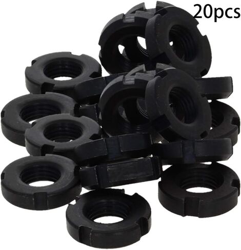MroMax M30x10mm Retaining Slotted Round Nuts,Carbon Steel 4-Slot Spanner Nut for Roller Bearing Pump Valve Black 2Pcs in Saudi Arabia