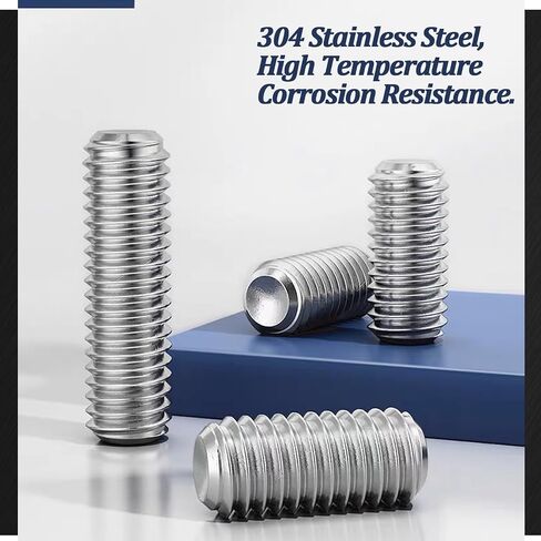 225 PCS Set Screw Assortment Kit Metric 12 Size 304 Stainless Steel Grub Screws with Hexagon Socket M3 to M8 in Saudi Arabia