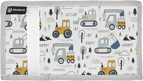 ALAZA Kids Wallets for Boys Girls Toddler Trifold Wallet Children Small Childish Truck Excavator with Zipper Coin Pocket in Kuwait