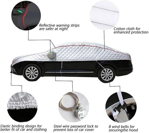 Hail Protector Car Cover,Car Cover Waterproof All Weather for Automobiles,Hail Blanket for Cars,Snowproof Snow Car Cover for Most Cars in Saudi Arabia