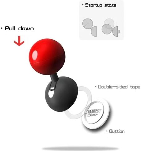 Car Push to Start Button Rocker Push Start Button Cover Car One Button Start Lever Car Engine Start Button Joystick Ball-Bar Automotive One-Touch Start Button Starter Decorative Accessories(Red) in Saudi Arabia