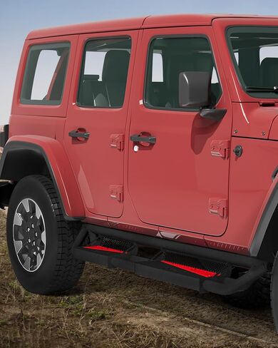Running Boards Compatible with 2018-2024 Jeep Wrangler JL 4 Doors, Rocker Bars for Jeep Wrangler JL 2018 2019 2020 2021 2022 2023 2024,6 inch Steel Side Steps Nerf Bars for Jeep JL in Saudi Arabia