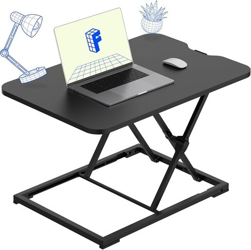 محول مكتب قائم من FLEXISPOT مقاس 27 بوصة، ارتفاع منخفض جدًا لمكتب الوقوف قابل للتعديل للجلوس للوقوف على محطة عمل جهاز الكمبيوتر المحمول، أسود in Kuwait