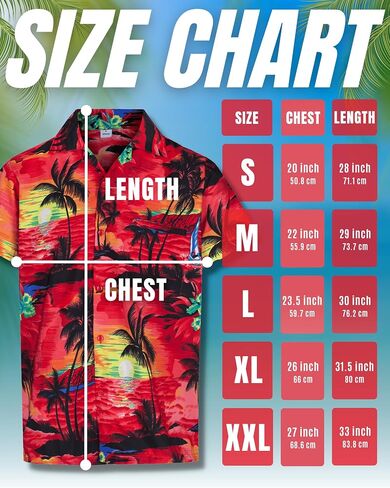 Tropical Hawaiian Shirt for Men with Pocket-Aloha Short Sleeve Loose Fit Caribbean Shirts - Floral Button Down Shirt in Saudi Arabia