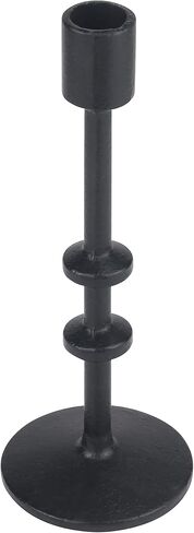 Stonebriar SB-6282A2 5" Black Cast Iron Metal Taper Candle Holder Set, Set of 2 in Kuwait