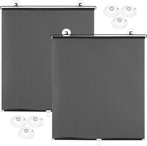 2 Pack 23" Extra Wide Car Window Shades Large Car Sun Shade for Window Sun Visor for Car Side Window Retractable Window Shade Roll for UV and Sun Glare Protection Car Travel Accessories in Saudi Arabia