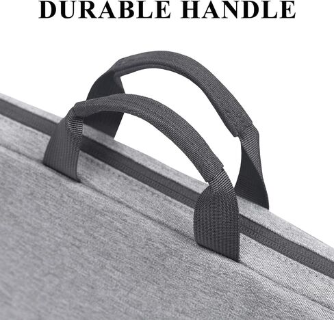 حقيبة كمبيوتر محمول مقاس 15.6 بوصة، غطاء حمل كمبيوتر محمول مقاوم للماء مع مقبض وحزام كتف وحقائب كمبيوتر متوافقة مع Lenovo HP Dell Apple Asus Notebook للرجال والنساء باللون الرمادي in Kuwait