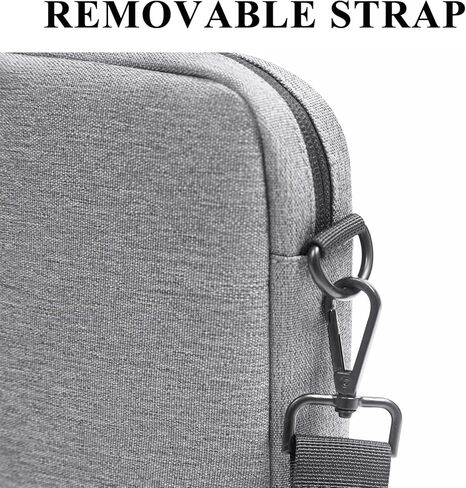 حقيبة كمبيوتر محمول مقاس 15.6 بوصة، غطاء حمل كمبيوتر محمول مقاوم للماء مع مقبض وحزام كتف وحقائب كمبيوتر متوافقة مع Lenovo HP Dell Apple Asus Notebook للرجال والنساء باللون الرمادي in Kuwait