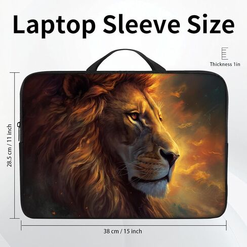 حقيبة كمبيوتر محمول لجهاز MacBook Air مقاس 15 بوصة، حقيبة كمبيوتر محمول لجهاز Dell XPS 15 بمقبض، حقيبة حمل كمبيوتر محمول مقاومة للماء لجهاز MacBook Pro مقاس 14 بوصة HP/Dell/Asus/Lenovo Notebook، America Lion in Kuwait