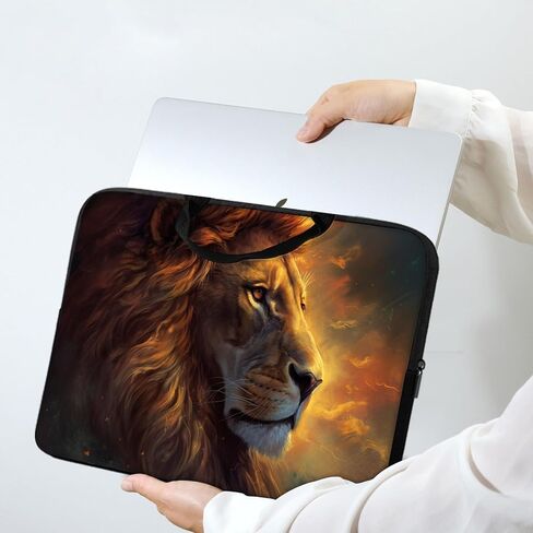 حقيبة كمبيوتر محمول لجهاز MacBook Air مقاس 15 بوصة، حقيبة كمبيوتر محمول لجهاز Dell XPS 15 بمقبض، حقيبة حمل كمبيوتر محمول مقاومة للماء لجهاز MacBook Pro مقاس 14 بوصة HP/Dell/Asus/Lenovo Notebook، America Lion in Kuwait
