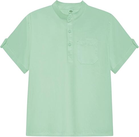 Boy's 2Pcs Short Set Cotton Linen Casual Henley Top Tee T-Shirts Short Sleeve Children Shorts Summer Outfits in Saudi Arabia