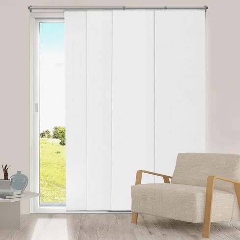 CHICOLOGY Blinds for Sliding Glass Doors , Temporary Wall , Closet Curtain , Room Door, Room Divider , Vertical Blinds , Door Blinds ,Movie Night Silver (Blackout) W:46-86 x H:Up-to 96 inches in Saudi Arabia