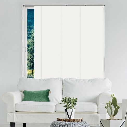 CHICOLOGY Blinds for Sliding Glass Doors , Temporary Wall , Closet Curtain , Room Door, Room Divider , Vertical Blinds , Door Blinds ,Movie Night Silver (Blackout) W:46-86 x H:Up-to 96 inches in Saudi Arabia