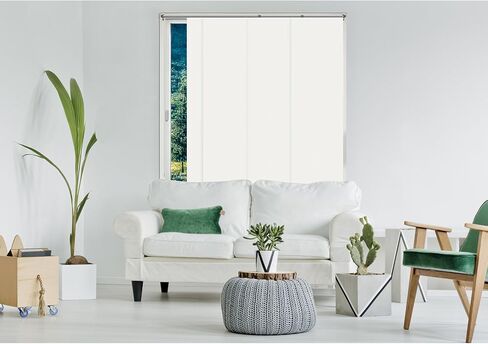 CHICOLOGY Blinds for Sliding Glass Doors , Temporary Wall , Closet Curtain , Room Door, Room Divider , Vertical Blinds , Door Blinds ,Movie Night Silver (Blackout) W:46-86 x H:Up-to 96 inches in Saudi Arabia