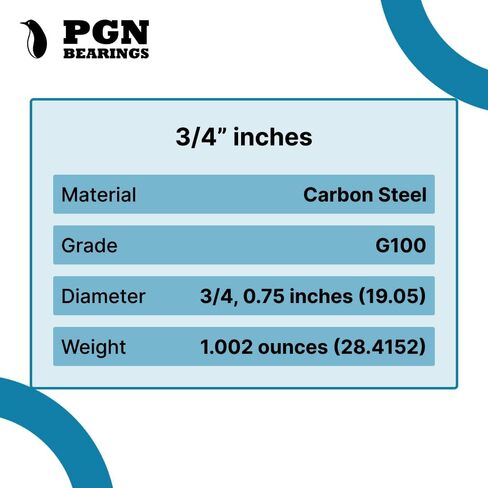 PGN ذخيرة مقلاع فولاذية - 3/4 بوصة (عيار 0.75 بوصة) - ذخيرة مقلاع مستقيمة ودقيقة - ذخيرة مقلاع جيب فولاذية - ذخيرة مقلاع فولاذية in Saudi Arabia