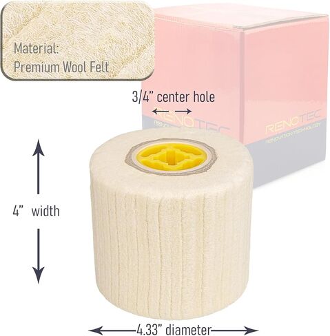Nylon Bristle Drum, 60, Scale and Rust Stripping, 4.33" x 4", 110x100mm, for Burnishing Polishing Machine in Kuwait