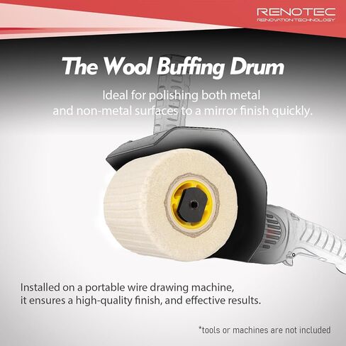 Nylon Bristle Drum, 60, Scale and Rust Stripping, 4.33" x 4", 110x100mm, for Burnishing Polishing Machine in Kuwait