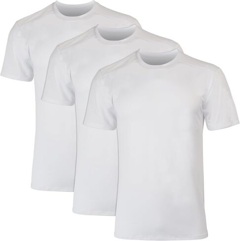 Hanes Men's Moves Mesh T-Shirt, X-Temp Moisture-Wicking Tee, White Or Black/Grey, 3-Pack in Saudi Arabia