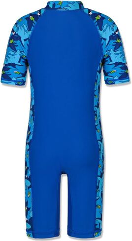 TFJH E One-Piece Boys Short Sleeve Swimsuits Rash Guard Suits Swimwear 50+ UV Sun Protective Zip in Saudi Arabia