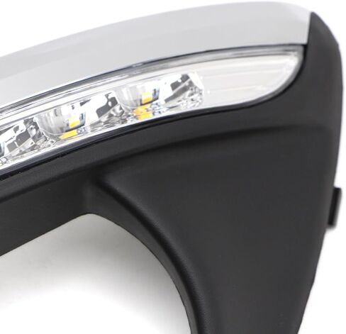 LED DRL القيادة مصباح الضباب لشركة هيونداي سانتا في ، IX45 2010 2011 2012 الجبهة النهار تشغيل ضوء الحافة مع إشارة بدوره in Saudi Arabia
