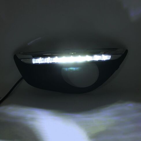 LED DRL القيادة مصباح الضباب لشركة هيونداي سانتا في ، IX45 2010 2011 2012 الجبهة النهار تشغيل ضوء الحافة مع إشارة بدوره in Saudi Arabia