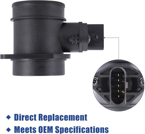 0280218063 مستشعر تدفق الهواء الشامل MAF متر متوافق مع 2000-2006 A'udi A4/TT Quattro، 2001-2006 VW Golf، V'olkswagen Beetle، Jetta، Passat (نماذج مختارة)، OE 06A906461L، 0280218064، 0986280217 in Kuwait