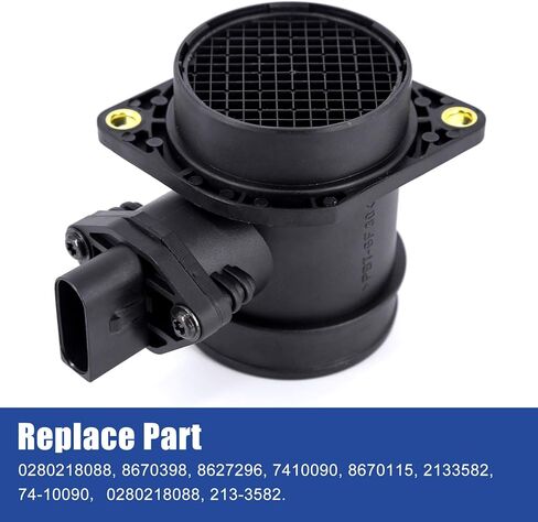 0280218063 مستشعر تدفق الهواء الشامل MAF متر متوافق مع 2000-2006 A'udi A4/TT Quattro، 2001-2006 VW Golf، V'olkswagen Beetle، Jetta، Passat (نماذج مختارة)، OE 06A906461L، 0280218064، 0986280217 in Kuwait