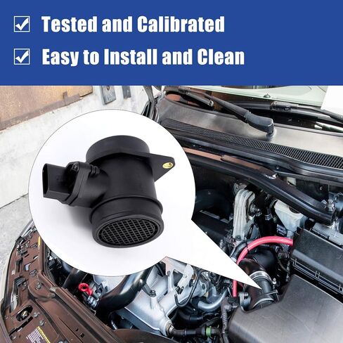 0280218063 مستشعر تدفق الهواء الشامل MAF متر متوافق مع 2000-2006 A'udi A4/TT Quattro، 2001-2006 VW Golf، V'olkswagen Beetle، Jetta، Passat (نماذج مختارة)، OE 06A906461L، 0280218064، 0986280217 in Kuwait