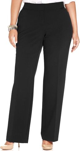 Plus Size Curvy-Fit Straight-Leg Pants in Saudi Arabia