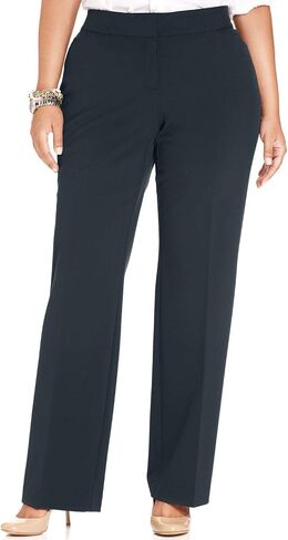 Plus Size Curvy-Fit Straight-Leg Pants in Saudi Arabia