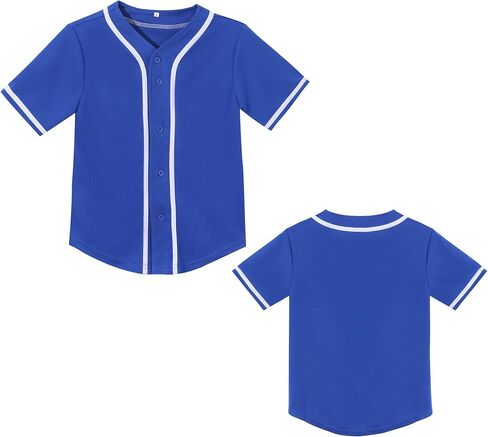 Kids Baseball Jersey and Medium Tube Boneless Socks Youth Boy Softball Blank V-neck Tee Sports Casual Shirt in Saudi Arabia