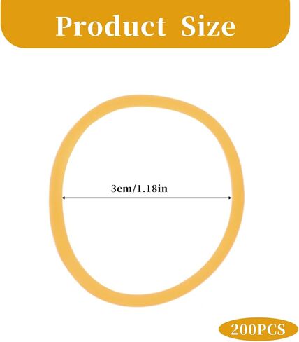 30mm/1.18 Inch Rubber Bands, 200 Pcs Small Rubber Bands Yellow Elastic Rubber Band Small Rubber Bands For Crafts Elastic Stretchy Bands Mini Rubber Bands For Office Supplies School Home in Saudi Arabia