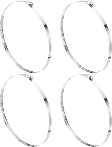 uxcell Hose Clamp, (52-76mm) 2" to 3" Adjustable Stainless Steel Worm Gear Hose Clamps for Fuel Line Plumbing Automotive Mechanical, 4Pcs in Saudi Arabia
