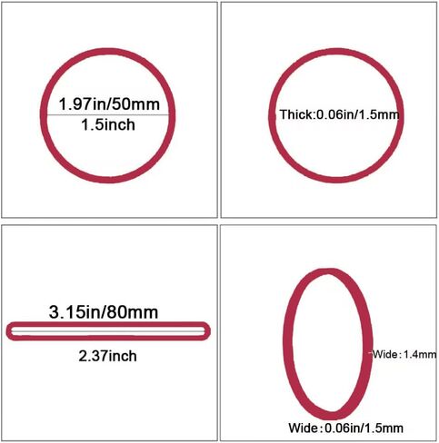 Rubber Bands Size #19,red Elastic band 400pcs size 19 rubber band small rubber bands office supplies(3-1/2" x 1/16'') (Red) in Saudi Arabia