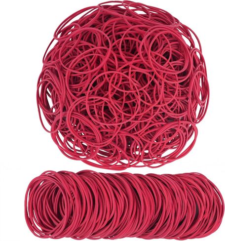 Rubber Bands Size #19,red Elastic band 400pcs size 19 rubber band small rubber bands office supplies(3-1/2" x 1/16'') (Red) in Saudi Arabia