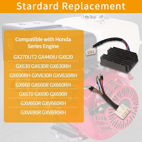 استبدال منظم الجهد SH748AA 32105-Z6L-0001 31750-Z2E-803 32105Z6L0001 متوافق مع محرك Honda GX620 GX630 GX630R GX670 GX690 GX270UT2 GX440IU in Kuwait