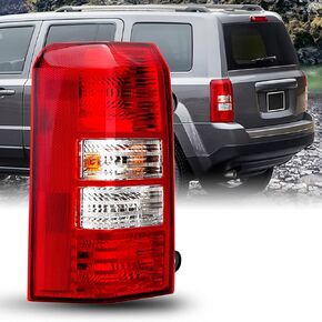 AUTOONE Patriot Tail Light Assembly Rear Lamps with Halogen Bulbs Replacement for 2008-2016 Jeep Patriot, Passenger Side
